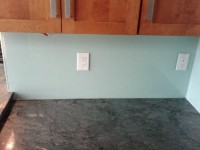 Frosted backsplash in Kitchen 1 Frosted backsplash in Kitchen